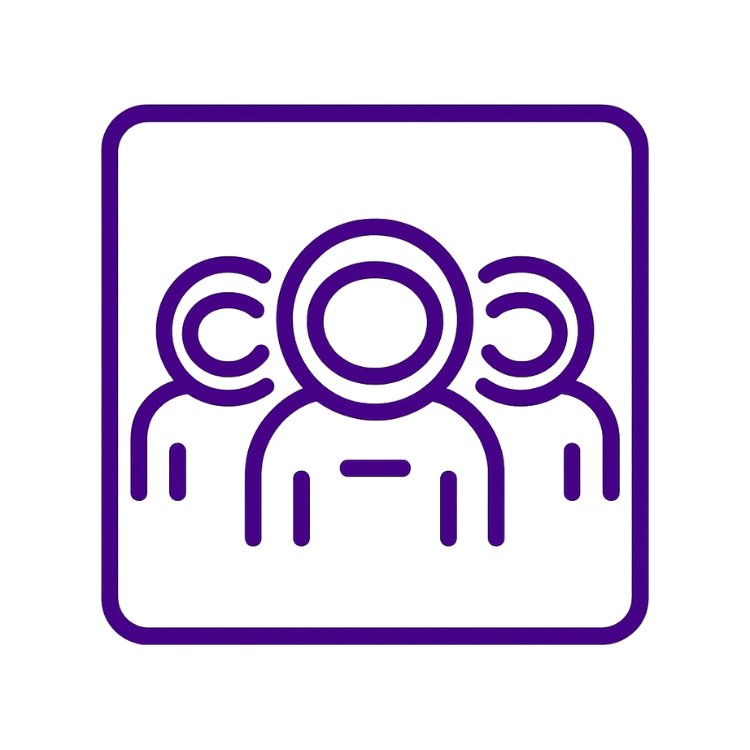 A space crew, minimalist.